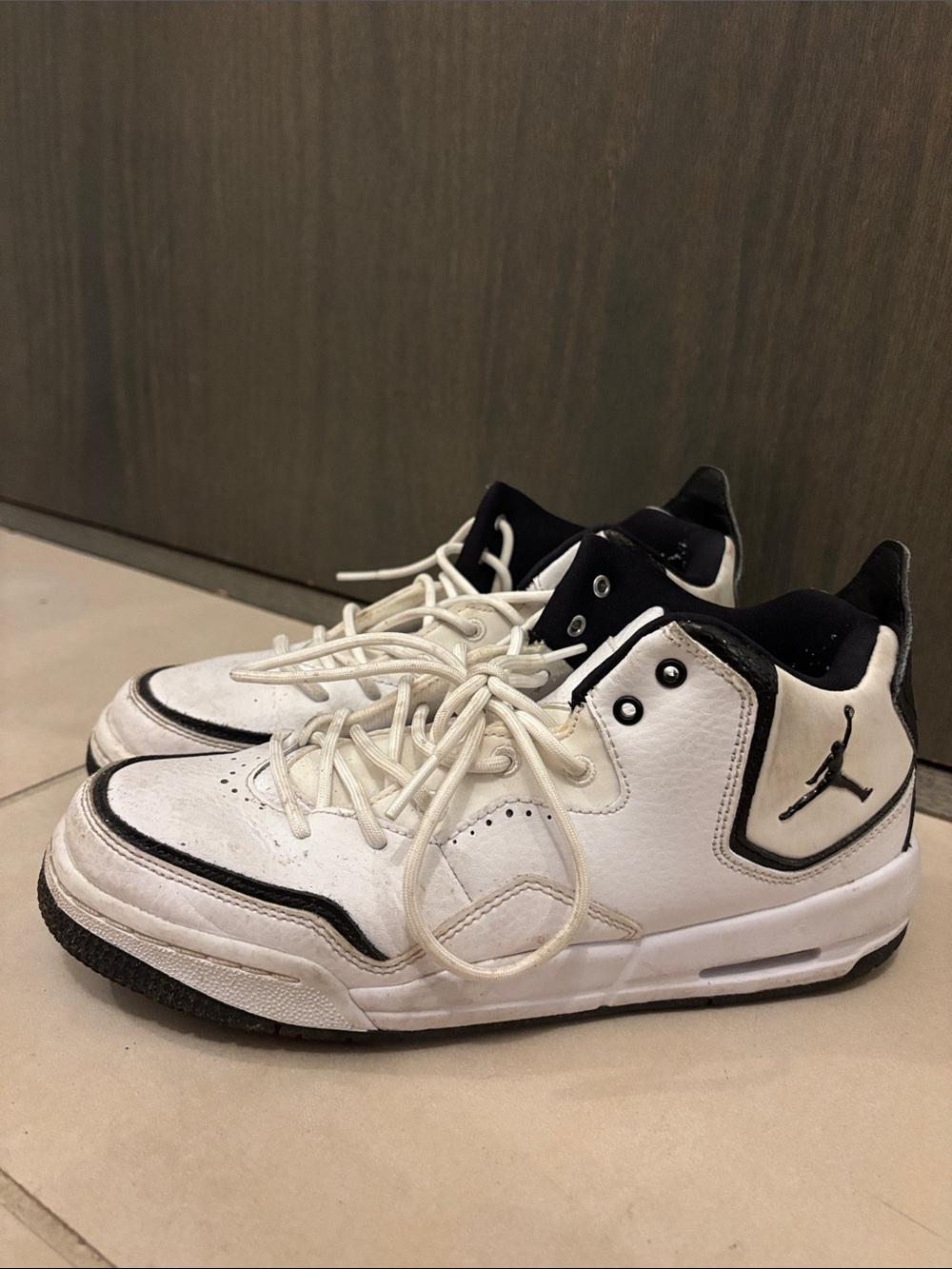 Jordan’s White and Black Sneakers